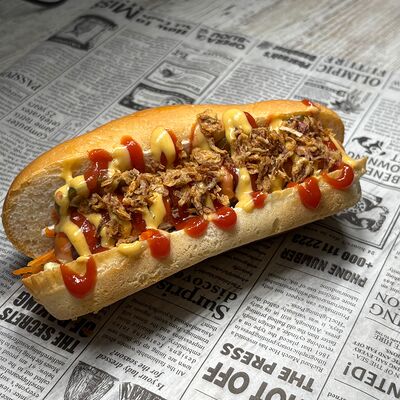 Хот-дог Охотничий в ХлебANDМясо по цене 330 ₽