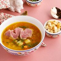 Гороховый суп с копченостями в Катюша Katyusha