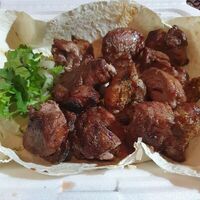 Шашлык из бараньей мякоти в Мангале