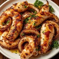 Кальмар на гриле в Ракушка