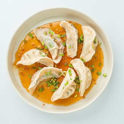 Китайские пельмени с соусом понзу в Неспешник по цене 735 ₽