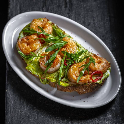 Брускетта с креветками в Tehnikum по цене 920 ₽