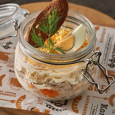 Мимоза со скумбрией в Колбасофф по цене 430