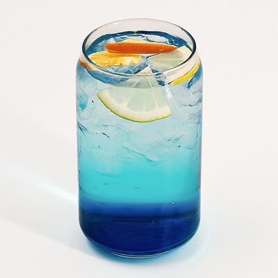 Лимонад Голубая лагуна с апельсином в Кофейня Кофеинка по цене 300 ₽