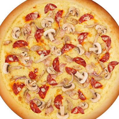 Пицца с хамоном Охотничья в Мир Вкуса по цене 1195 ₽