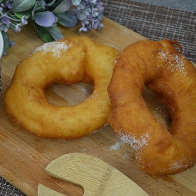 Творожный пончик в Пышнотесто по цене 63 ₽