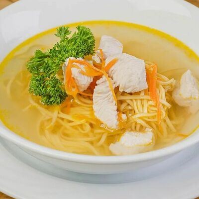 Куриный суп с домашней лапшой / Chicken soup with homemade noodles в Однажды в Грузии по цене 520 ₽