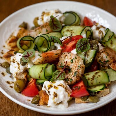 Панцанелла с креветками в Cook cafeshop по цене 795 ₽