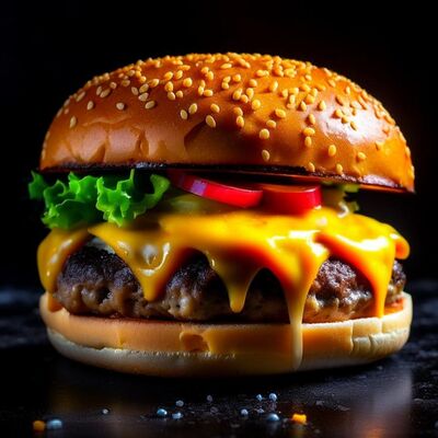 Бургер с мясом северного оленя и пряным брусничным соусом в Beer Map по цене 490 ₽