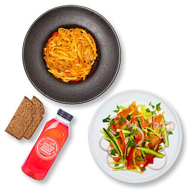 Добротный обед (Горячее и Салат и Напиток и Хлеб) в МАМАСУШИПИЦЦА по цене 702 ₽