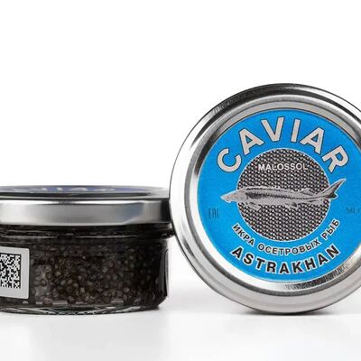Черная икра осетровая зернистая 50 г в Osteria Amici по цене 3600 ₽