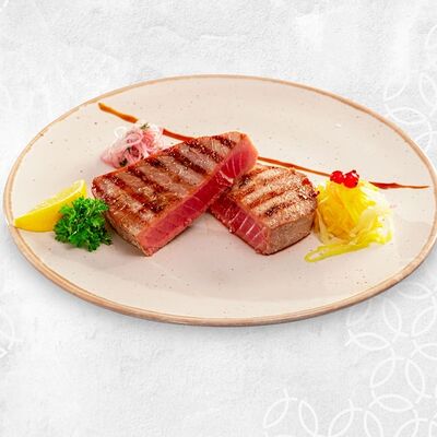 Стейк из тунца гриль в Река Море по цене 1100 ₽