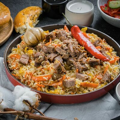 Набор на четверых с пловом из говядины в PLOVBOX по цене 1300