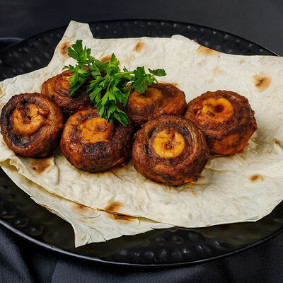 Шампиньоны на мангале в Бумбараш по цене 240 ₽