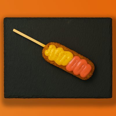 Mini корн-дог (начинка - сосиска и сыр) в Лапша и Утки по цене 436 ₽