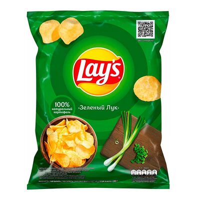 Лейс Зеленый Лук в Хмель и солод по цене 199 ₽