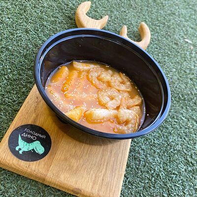 Токпокки в соусе том-ям с креветкой в Желтый фудтрак Голодный Дино по цене 550 ₽