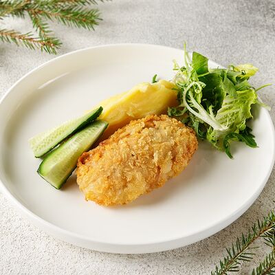 Котлета а-ля По-киевски с картофельным пюре в Романов парк по цене 870 ₽