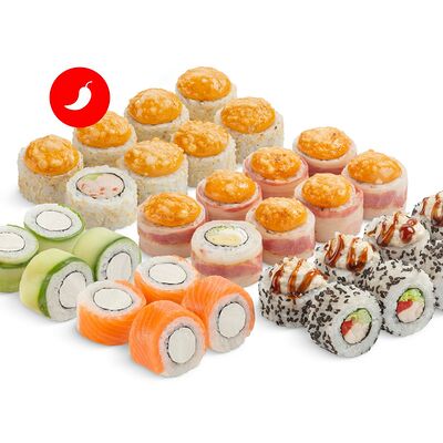 Сет Интересный со спайси соусом в MYBOX по цене 1610 ₽