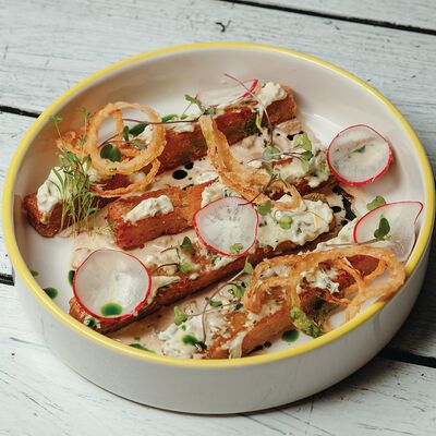 Картофельные палочки с белыми грибами в Овертайм по цене 560 ₽