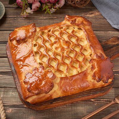 Пирог с яйцом и зелёным луком в Ватруш пекарня-кондитерская по цене 890 ₽