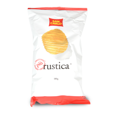 Чипсы картофельные San carlo Rustica рифленые с морской солью Италия в Азбука Вкуса Экспресс Меню по цене 240 ₽