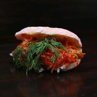 Сэндвич с сосиской (чиабатта) в Даниш пекарня