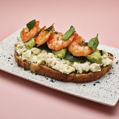 Брускетта с креветкойв Еще одна кондитерская Академик по цене 620 ₽