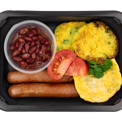 Английский завтрак с омлетом в За обе щёки по цене 299 ₽