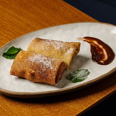 Блины с бананом и шоколадом в Кристалл по цене 440 ₽