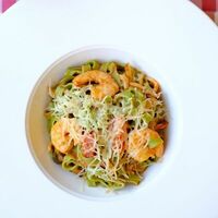 Паста с тигровыми креветками в Fettuccine pasticceria