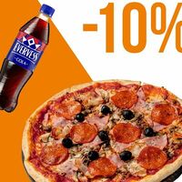 Пицца Перчини 32 см и Evervess Кола 0,5 в Перчини