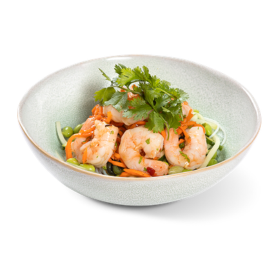 Салат С фунчозой, чукой и креветками в Автосуши по цене 598 ₽