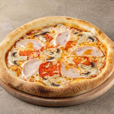 Пицца с ветчиной и грибами в Тестория по цене 750 ₽