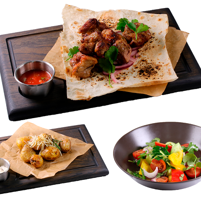 Комбо со свиным шашлыком в GrU seasons по цене 2000 ₽