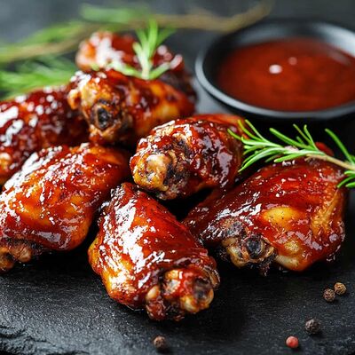 Куриные крылышки барбекю в Суши мастер по цене 739 ₽