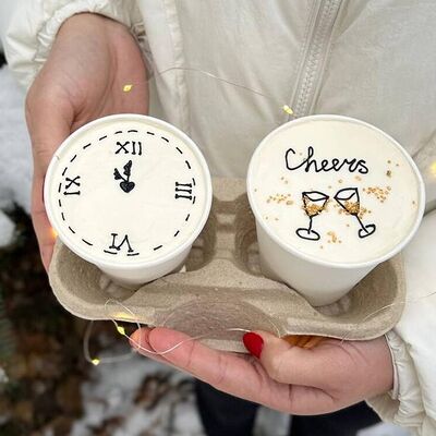 Новогодние бенто-торты в стаканчиках 