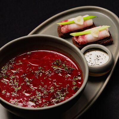 Борщ с уткой в Черная река по цене 520 ₽