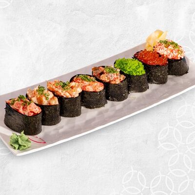 Гункан с лососем в Река Море по цене 195 ₽