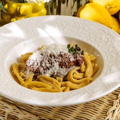 Казаречче с трюфельным тартаром в Dodici Italy по цене 860 ₽