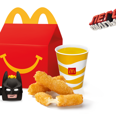 Хэппи Мил с Салатом Овощным или Сырными палочками в Макдоналдс по цене 189 ₽