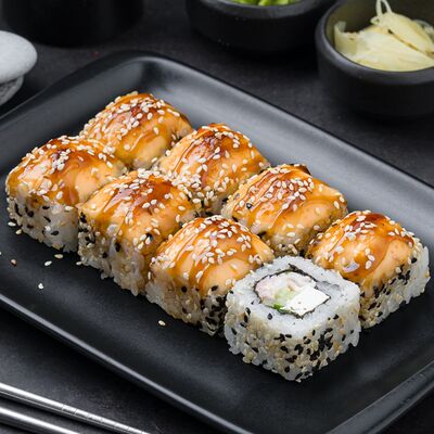 Ролл Запеченный беконом в Рыба закусывала по цене 429 ₽