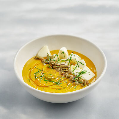 Суп-крем тыквенный с моцареллой в Буше по цене 515 ₽