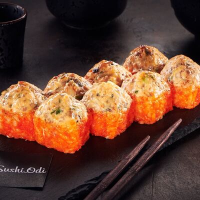 Ролл запеченный Шикотан в #SushiOdi по цене 449 ₽