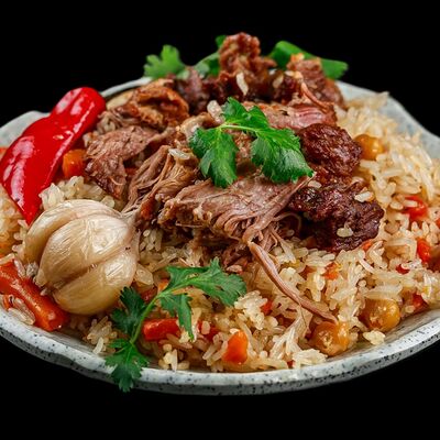 Плов с бараниной и говядиной в Хлопок по цене 595 ₽