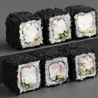 Ролл Калифорния с крабом и огурцом черная в Tao Sushi Lab