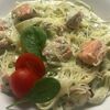 Паста с семгой в сливочно-шпинатном соусе в Первая реберная Кухня по цене 570