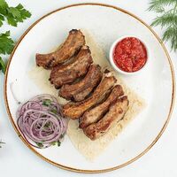 Шашлык из свиных ребер в Строгинская гавань