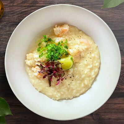 Ризотто с гребешком и креветкой в City club по цене 925 ₽