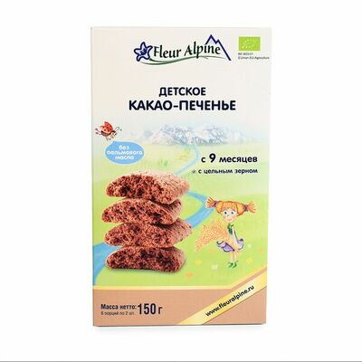 Печенье Органик какао с 9 месяцев, Fleur Alpine в Азбука Вкуса Экспресс Меню по цене 349 ₽